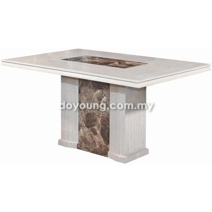 TRUENO (150x90cm T50mm - Fully Faux Marble) Dining Table