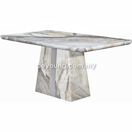 MITONI (160x90cm T50mm - Brown) Fully Faux Marble Dining Table