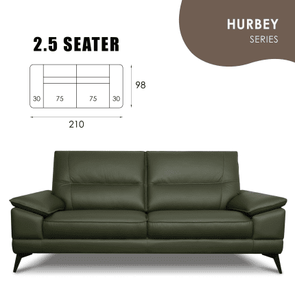 HURBEY (210cm Fabric/Leather) Sofa (CUSTOM)