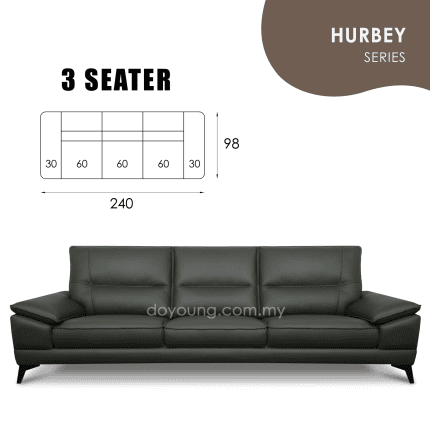 HURBEY (240cm Fabric/Leather) Sofa (CUSTOM)