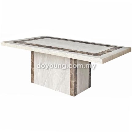 METONI (210x110cm T65mm - Fully Faux Marble) Dining Table