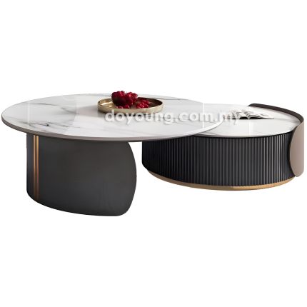 MABON II (Ø90,70cm Black) Expandable Coffee Table