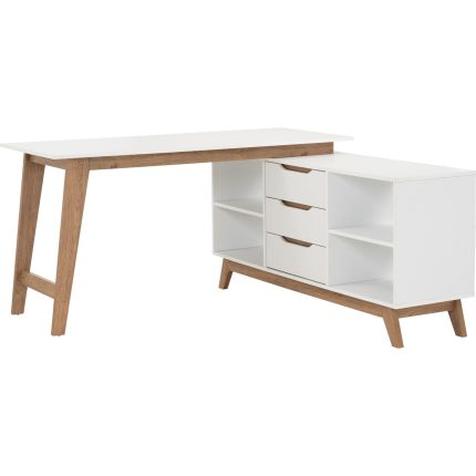 MACIE (144x145cm) Working Desk with Storage Cabinet*