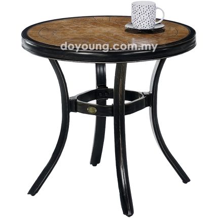 MADYA (Ø84cm Ceramic, Aluminum) Outdoor Dining Table