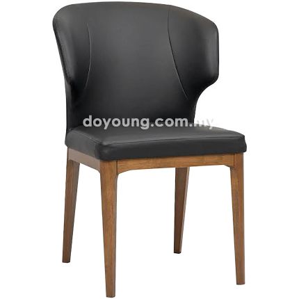 RAFFA II (Faux Leather - Black) Side Chair