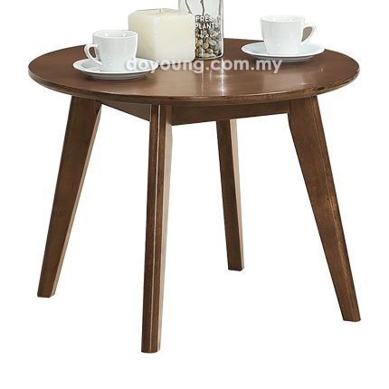 MALCOLM (Ø60H46cm Rubberwood - Walnut) Side Table*