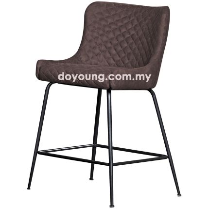 SASKIA II (SH61cm Leathaire - Brown) Counter Chair