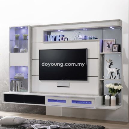 MARITA (258x46H175cm) Wall-Mounted TV Cabinet Set