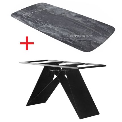 MATTEUS (160cm Ceramic - Black) Dining Table