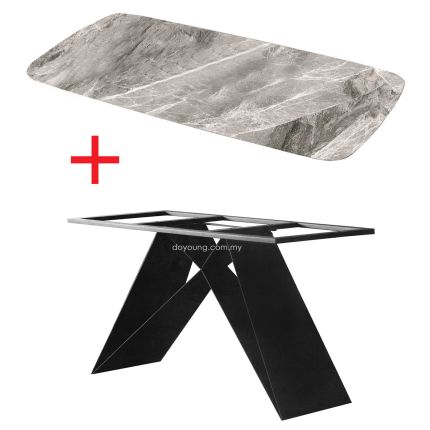 MATTEUS (180cm Ceramic - Light Grey) Dining Table