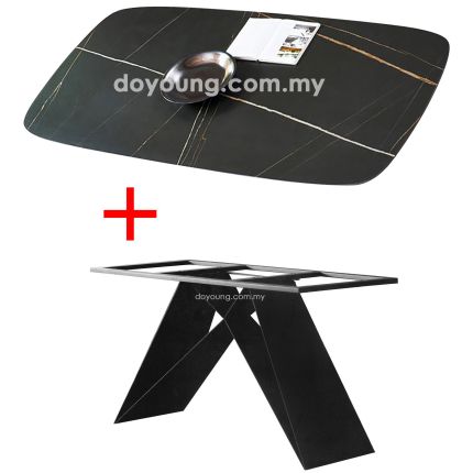 MATTEUS (160cm Sintered Stone - Black) Dining Table