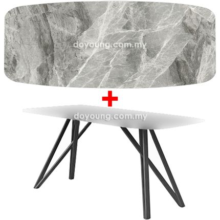 MAXENCE IV (160x90cm Ceramic - Grey) Dining Table