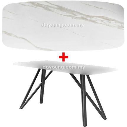 MAXENCE IV (160x90cm Ceramic - White) Dining Table