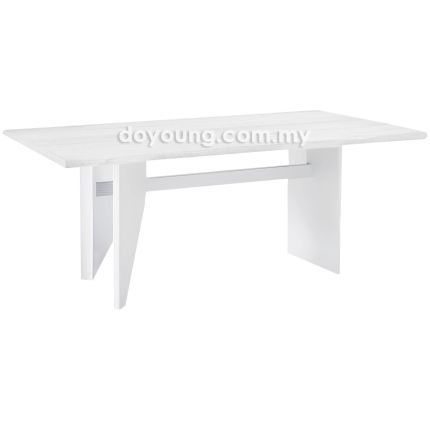 MAXENE (150x90cm Rubberwood - White) Dining Table (CUSTOM)