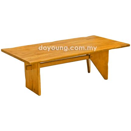 MAXENE (120x60cm Rubberwood - Golden Brown) Coffee Table (CUSTOM)