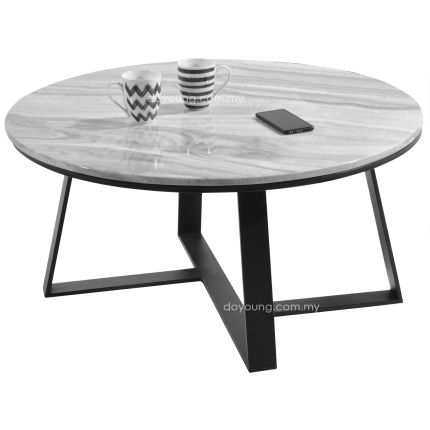 LOVINO (Ø90cm) Coffee Table with Faux Marble Top