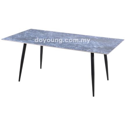 MONIKA (180x90cm Ceramic, Blue) Black Dining Table