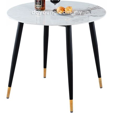 MONIKA VI (Ø90cm Ceramic, Black-Gold) Dining Table