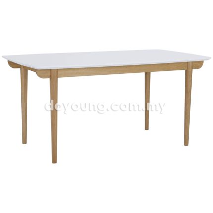 NAKULA (160x90cm Oak, White) Dining Table