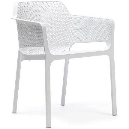 NET (White) Stackable Polypropylene Armchair (replica)