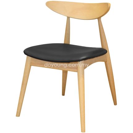 CH33 IV (Oak) Side Chair with Faux Leather Seat (replica)