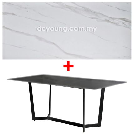 NILSINA V (200x90cm Ceramic, White) Dining Table 