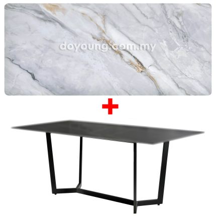NILSINA V (180x90cm Ceramic, Grey) Dining Table 