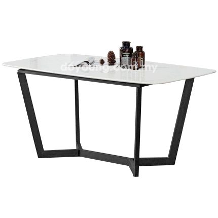 NILSINA (160/180cm Ceramic/ Faux Marble/ Sintered Stone) Dining Table