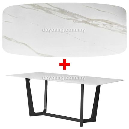 NILSINA II (160x90cm Ceramic, White) Dining Table