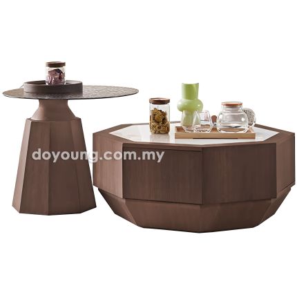 NILSOVE II (85,Ø55H51cm Sintered Stone) Set-of-2 Coffee Tables