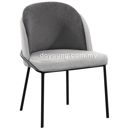 NOIR II (Microfibre, Grey) Side Chair