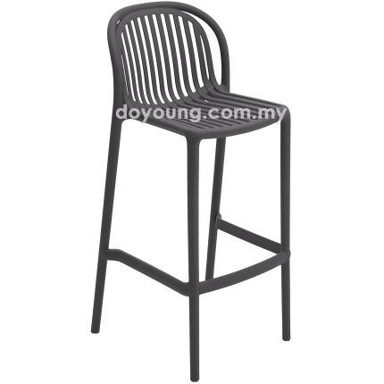 OCHOLA (SH75cm - Dark Grey) Stackable Bar Chair