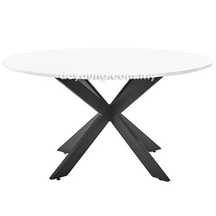 SPYDER+ (Ø120cm Rubberwood - White) Dining Table (CUSTOM)