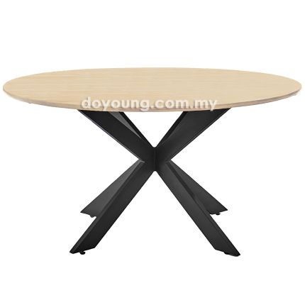 SPYDER+ (Ø120cm Rubberwood - WhiteWash) Dining Table (CUSTOM)