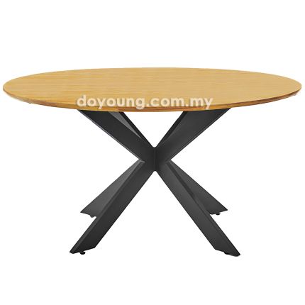 SPYDER+ (Ø120cm Rubberwood - Yellow Oak) Dining Table (CUSTOM)