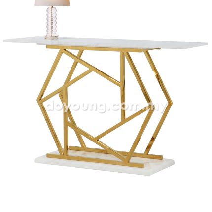ORIONS II (150x40cm Faux Marble, Gold) Console Table
