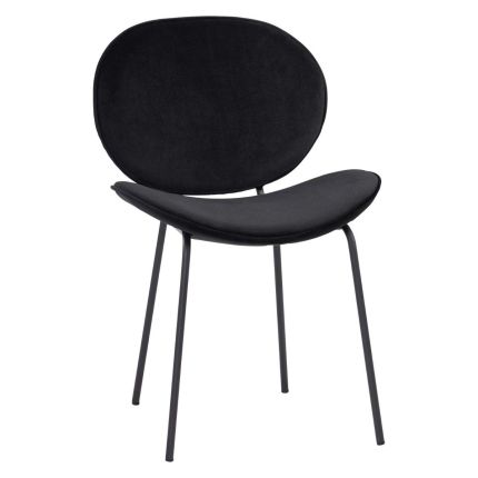 ORMER (54cm Velvet Black) Side Chair