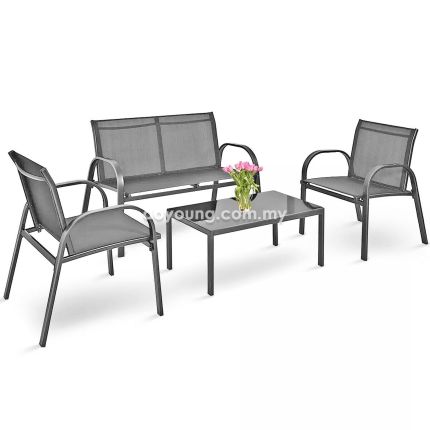 MENUVA II (2+1+1+Coffee Table) Outdoor Living Settee Set (LIMITED OFFER)