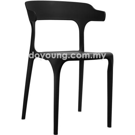 LUNA Stackable Armchair (PP - Black)