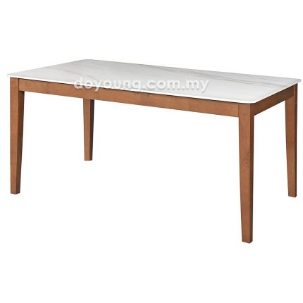 PACO Stone III (180x90cm - Walnut, White) Dining Table