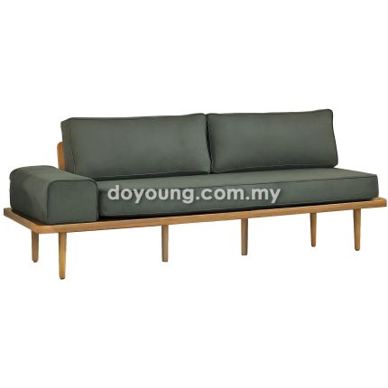 PALCINO (200cm Dark Green, Dark Oak) Sofa