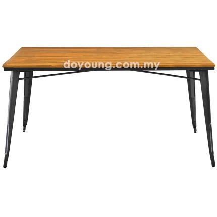 TOLIX+ (120/150/180cm Rubberwood) Dining Table (CUSTOM)