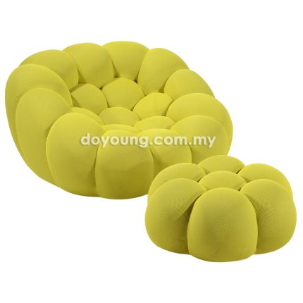 PAVILA II (115H66cm Yellow) Easy Chair with Pouf