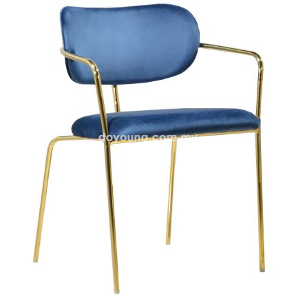 PAVILION (Velvet, Blue) Armchair (replica)