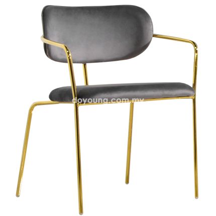 PAVILION (Velvet, Grey) Armchair (replica) 