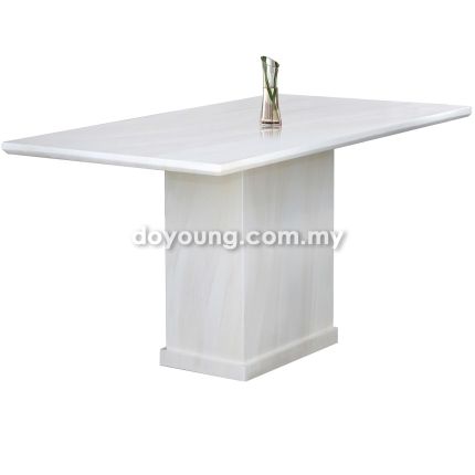 IFORA (140x80cm Cream) Fully Faux Marble Dining Table
