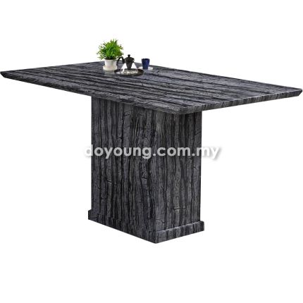 IFORA (140x80cm Black) Fully Faux Marble Dining Table