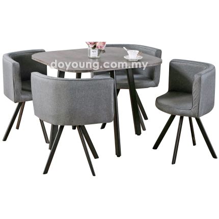 PERKINS II (▢90cm Table + 4 Chairs) Dining Table Set 