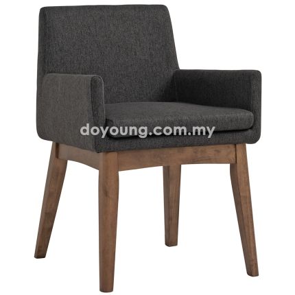 PETITE (Walnut Leg, Fabric - Grey) Armchair (replica)*