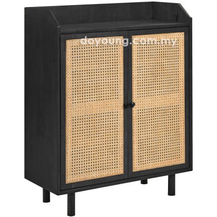 PETRINA (80H102cm Rubberwood - Black) Shoe Cabinet (CUSTOM)